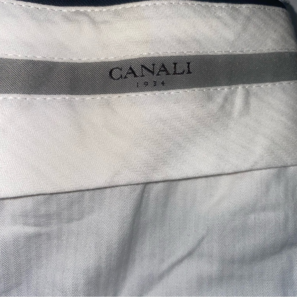 Canali Navy Dress Trousers, 34x32 - Picture 6 of 7